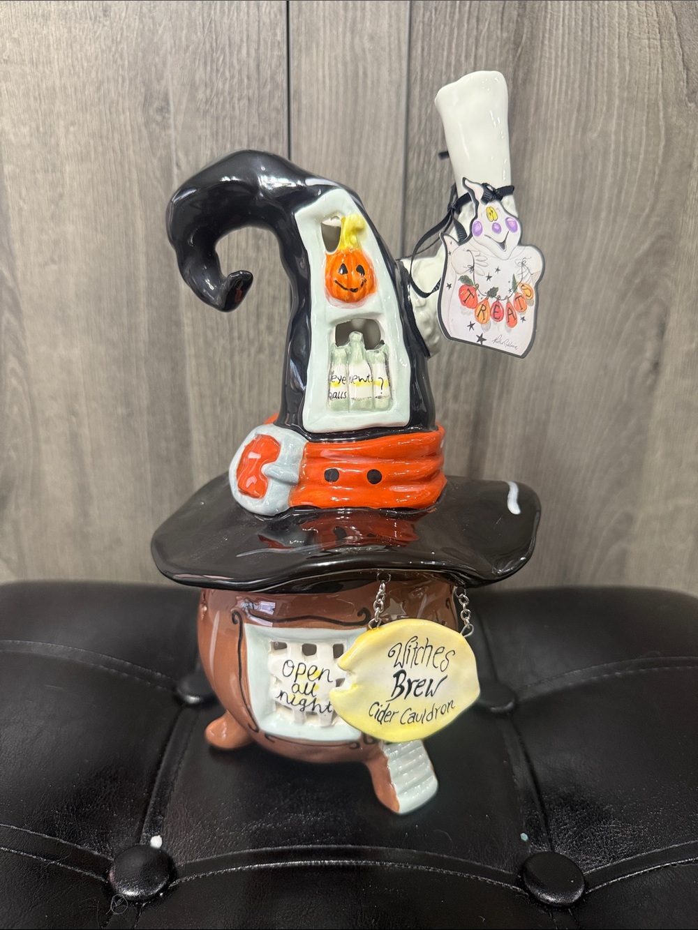 Blue Sky Clayworks Halloween Witches Brew Cider Cauldron Candle House H Goldminc